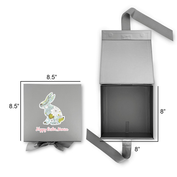 Easter Birdhouses Gift Boxes with Magnetic Lid - Silver - Open & Closed