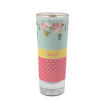 Easter Birdhouses 2 oz Shot Glass -  Glass with Gold Rim - Set of 4 (Personalized)