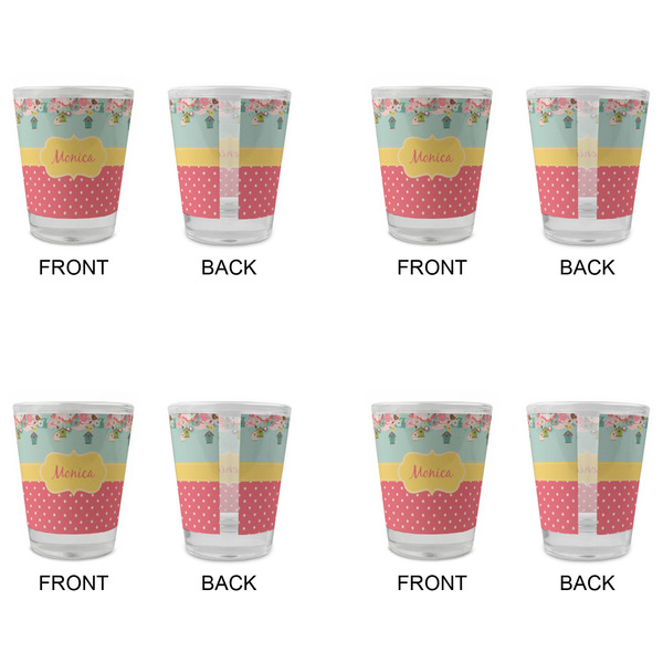 Easter Birdhouses Glass Shot Glass - Standard - Set of 4 - APPROVAL