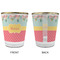 Easter Birdhouses Glass Shot Glass - with gold rim - APPROVAL