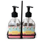 Easter Birdhouses Glass Soap & Lotion Bottle Set (Personalized)