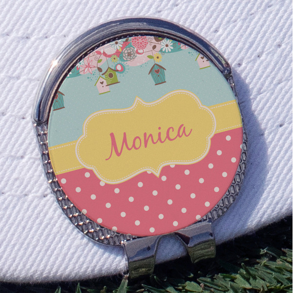 Custom Easter Birdhouses Golf Ball Marker - Hat Clip