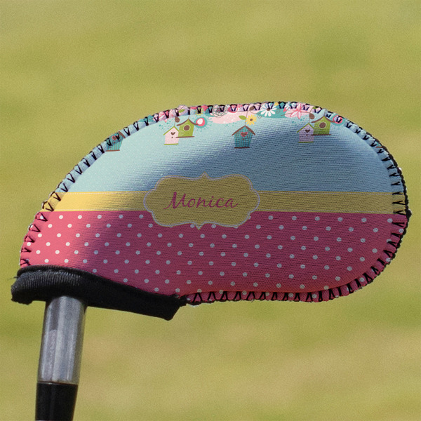Custom Easter Birdhouses Golf Club Iron Cover - Single (Personalized)