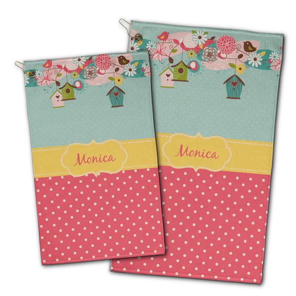 Easter Birdhouses Golf Towel - PARENT (small and large)