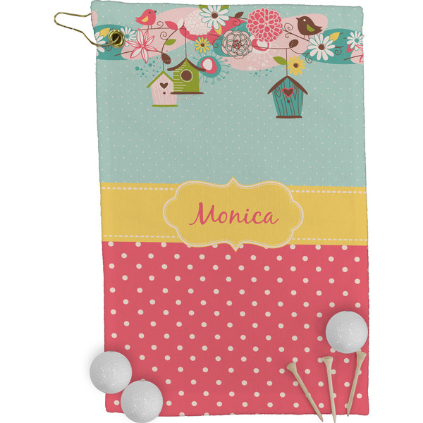 Easter Birdhouses Golf Towel (Personalized)