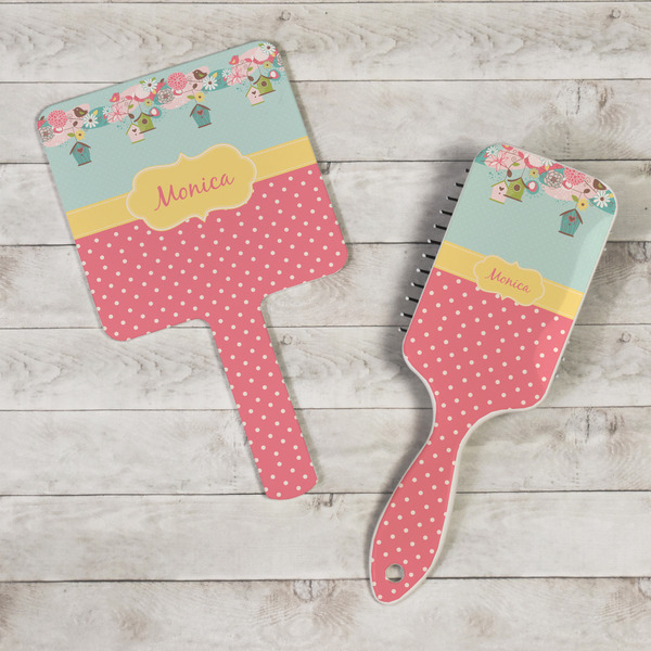 Easter Birdhouses Hand Mirrors - In Context