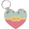 Easter Birdhouses Heart Keychain (Personalized)