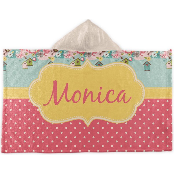 Custom Easter Birdhouses Kids Hooded Towel (Personalized)