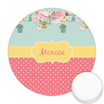 Easter Birdhouses Printed Cookie Topper - Round (Personalized)