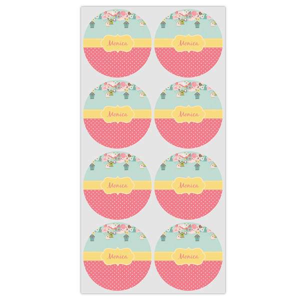 Easter Birdhouses Icing Circle - Medium - Set of 8