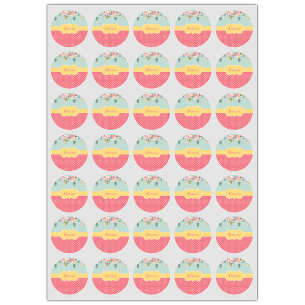 Easter Birdhouses Icing Circle - XSmall - Set of 35