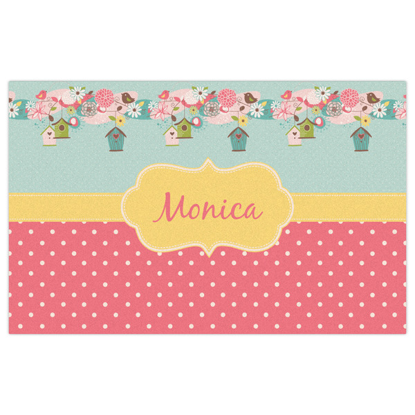 Easter Birdhouses Indoor / Outdoor Rug - 5'x8' - Front Flat