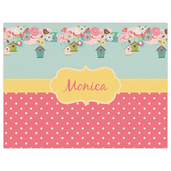 Easter Birdhouses Indoor / Outdoor Rug - 6'x8' - Front Flat