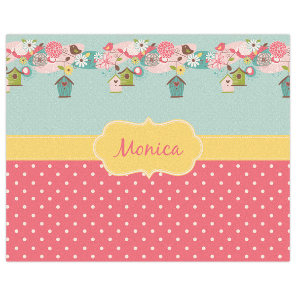 Easter Birdhouses Indoor / Outdoor Rug - 8'x10' - Front Flat