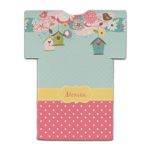 Easter Birdhouses Jersey Bottle Cooler - BACK (flat)