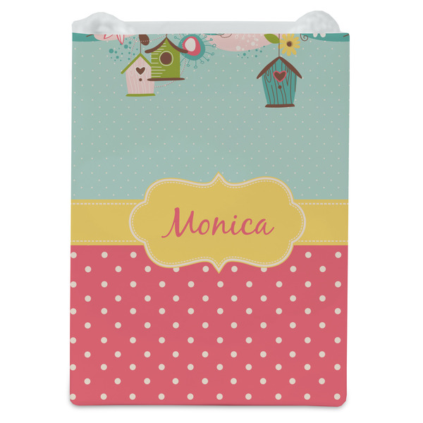 Easter Birdhouses Jewelry Gift Bag - Gloss - Front