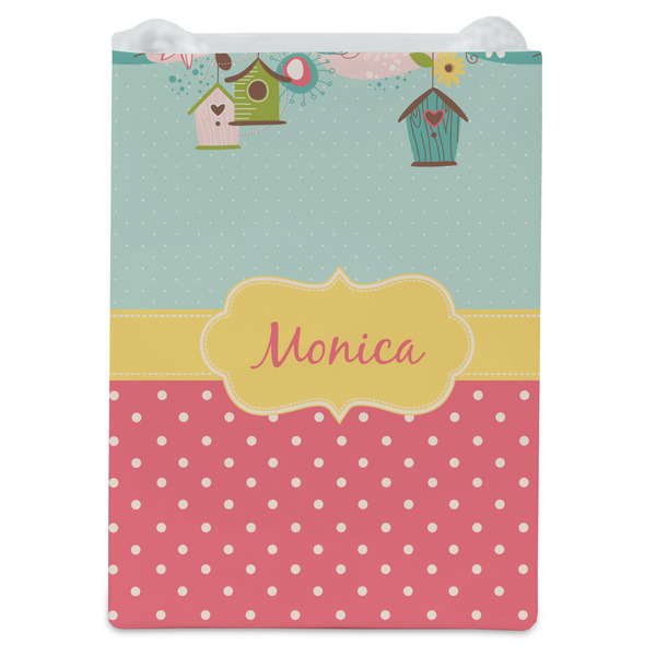 Easter Birdhouses Jewelry Gift Bag - Matte - Front