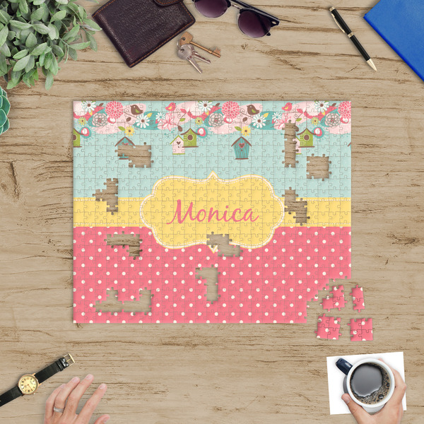 Easter Birdhouses Jigsaw Puzzle 500 Piece - In Context