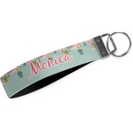 Easter Birdhouses Webbing Keychain Fob - Large (Personalized)