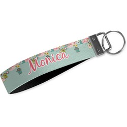 Easter Birdhouses Webbing Keychain Fob - Small (Personalized)