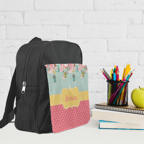 Easter Birdhouses Kid's Backpack - Lifestyle