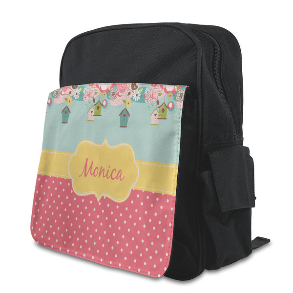 Custom Easter Birdhouses Preschool Backpack (Personalized)