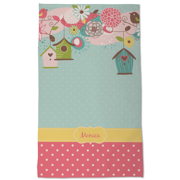 Easter Birdhouses Kitchen Towel - Poly Cotton - Full Front