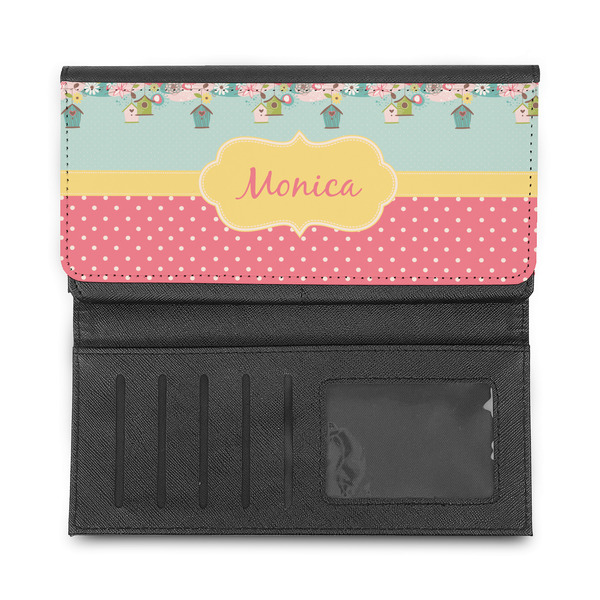 Easter Birdhouses Ladies Wallet - Half Way Open
