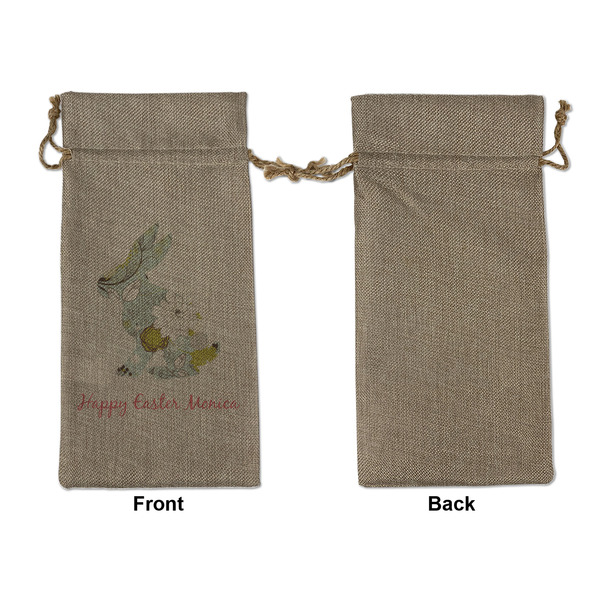 Easter Birdhouses Large Burlap Gift Bags - Front Approval
