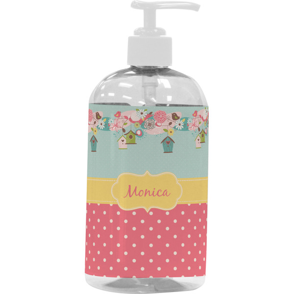 Custom Easter Birdhouses Plastic Soap / Lotion Dispenser (16 oz - Large - White) (Personalized)