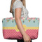 Easter Birdhouses Large Rope Tote Bag - In Context View