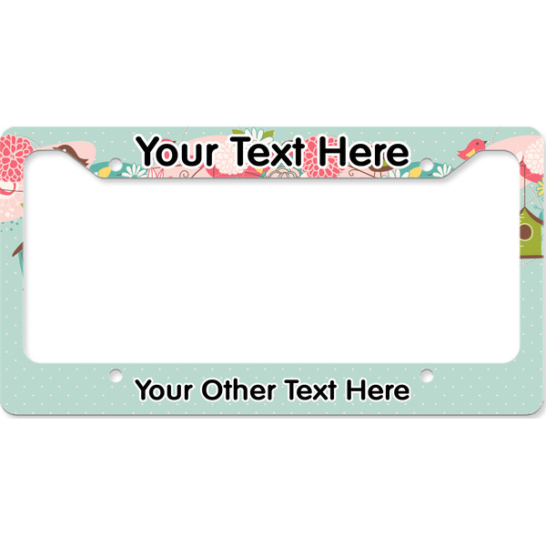 Custom Easter Birdhouses License Plate Frame - Style B (Personalized)