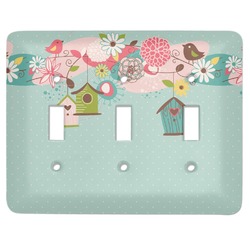Easter Birdhouses Light Switch Cover (3 Toggle Plate)