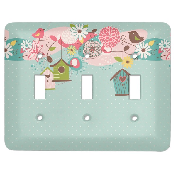 Custom Easter Birdhouses Light Switch Cover (3 Toggle Plate)