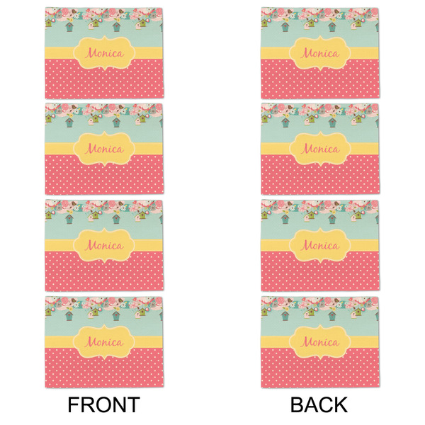 Easter Birdhouses Linen Placemat - APPROVAL Set of 4 (double sided)