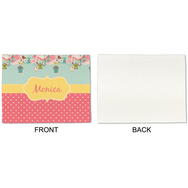 Easter Birdhouses Linen Placemat - APPROVAL Single (single sided)