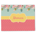 Easter Birdhouses Single-Sided Linen Placemat - Single w/ Name or Text