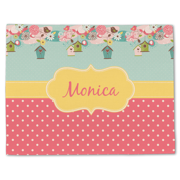 Easter Birdhouses Linen Placemat - Front