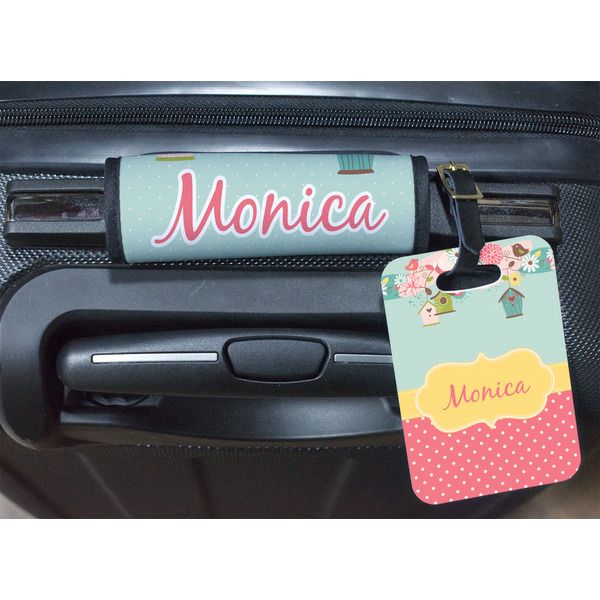 Easter Birdhouses Luggage Wrap & Tag