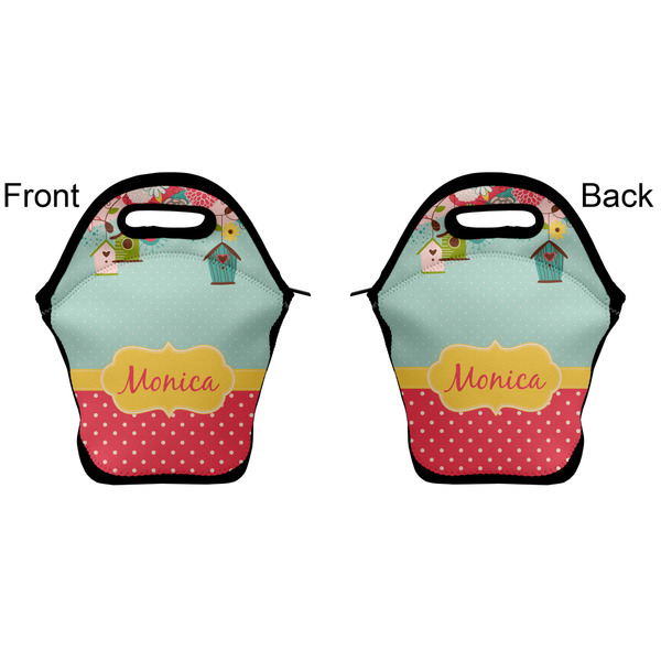Easter Birdhouses Lunch Bag - Front and Back