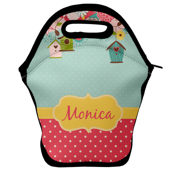 Custom Easter Birdhouses Lunch Bag w/ Name or Text