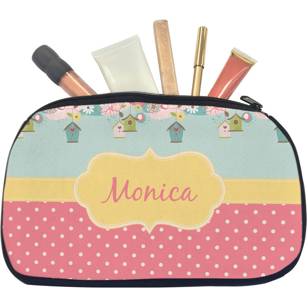 Custom Easter Birdhouses Makeup / Cosmetic Bag - Medium (Personalized)