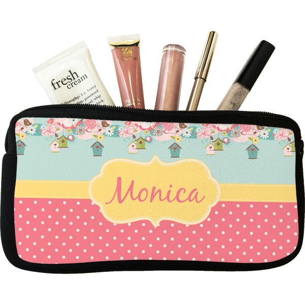 Custom Easter Birdhouses Makeup / Cosmetic Bag - Small (Personalized)