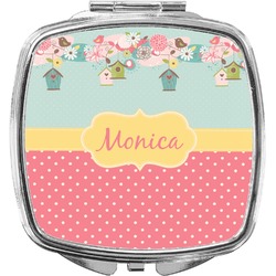 Easter Birdhouses Compact Makeup Mirror (Personalized)