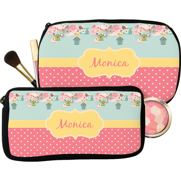 Easter Birdhouses Makeup / Cosmetic Bags (Select Size)
