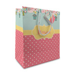 Easter Birdhouses Medium Gift Bag (Personalized)