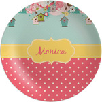 Easter Birdhouses Melamine Salad Plate - 8" (Personalized)