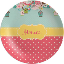 Easter Birdhouses Melamine Salad Plate - 8" (Personalized)