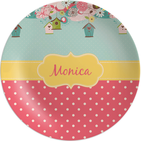 Custom Easter Birdhouses Melamine Salad Plate - 8" (Personalized)