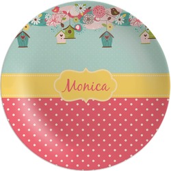 Easter Birdhouses Melamine Plate (Personalized)